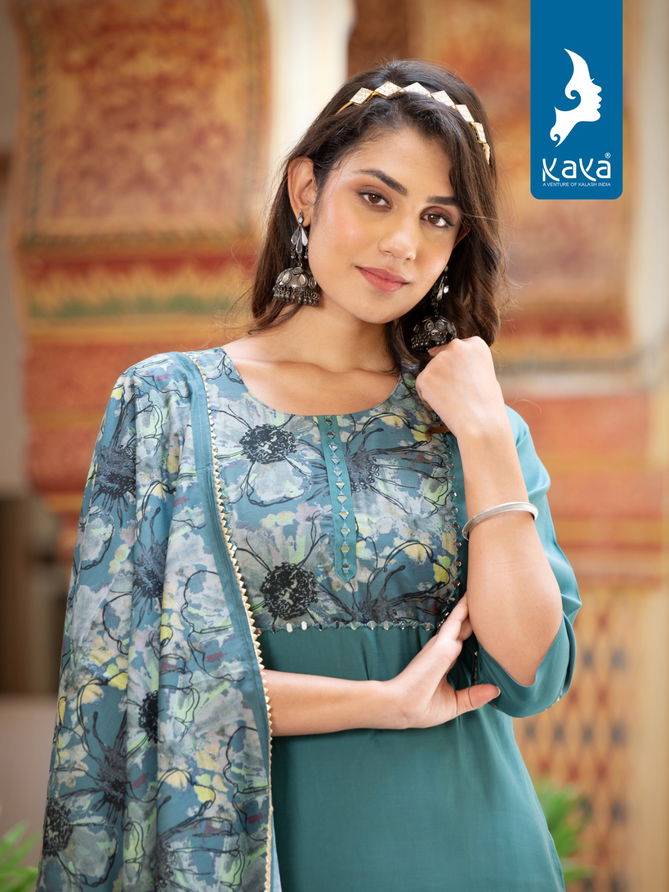 Niharika By Kaya Roman Silk Readymade Suits Catalog